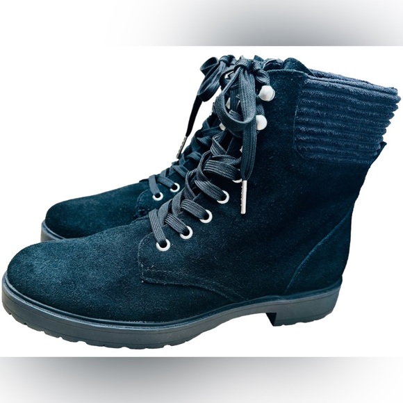 Splendid Sadie Lace up Lug sole boot in black Size 8.5 NWOB - Picture 2 of 6